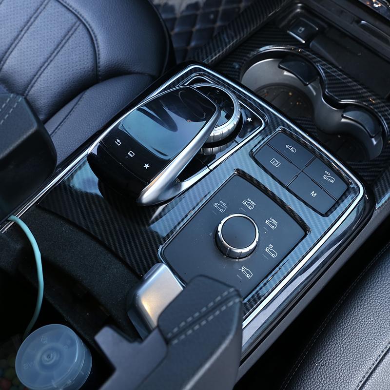 ABS Car Central Control Multimedia Frame Decoration Stickers For Mercedes-Benz GL GLS X166 13-19 ML GLE W167 Car Accessories