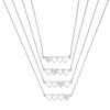 4Pcs/5Pcs Sister Heart-shaped Short Necklaces Stainless Steel Best Friend Necklace Suitable for 4 Sisters or 5 Sisters
