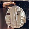 Men’s Trendy Korean Style Embroidered Flight Jacket - Autumn/Winter Fashion