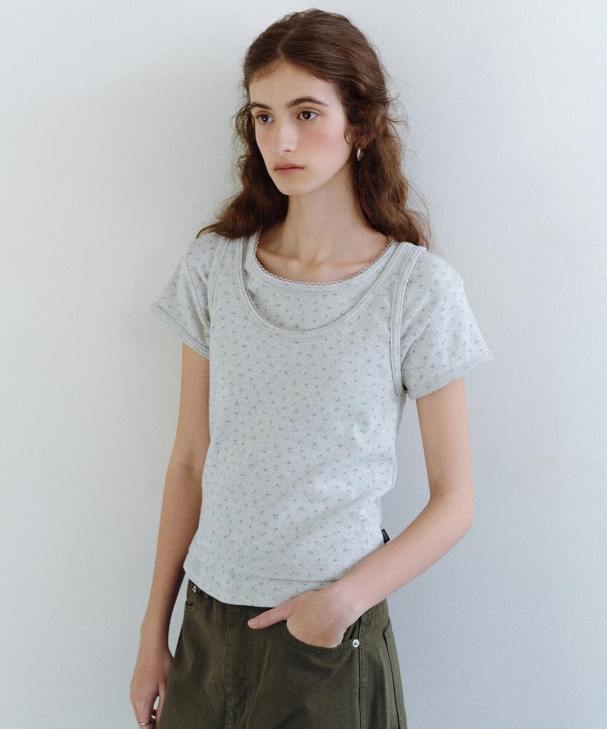 Yulago Flower Eyelet T-Shirt