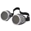 Steampunk Motorcycle Goggles with Spiked Rivets Vintage Round Cosplay Sunglasses for Welding and Cyber-Goths