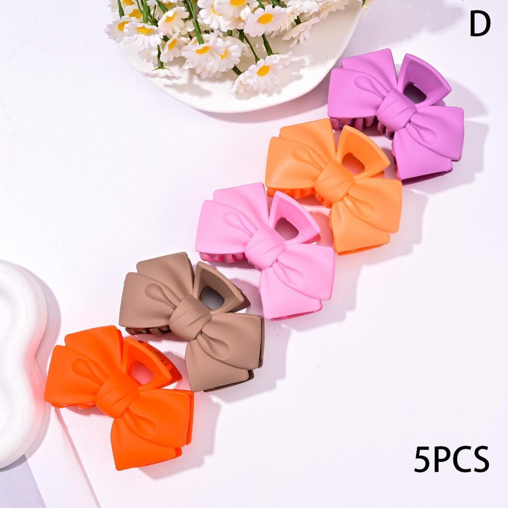High-End Bow Claw Clip: Women's Solid Color Shark Clip, Large Size Hair Accessory