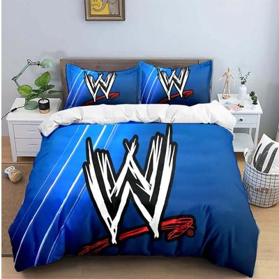 Moda 3D Wrestling Sport W-Wwe Stampa Set Biancheria da Letto Set Forniture Letto Copripiumino Set Piumone Set Biancheria da Letto Regalo di Lusso