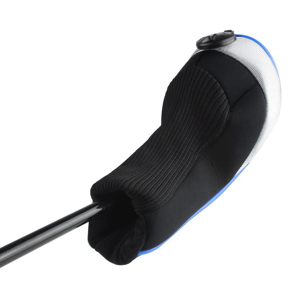 Andux Golf Hybrid Club Head Covers Set of 2 with Replaceable Number Tags (BlackBlue)