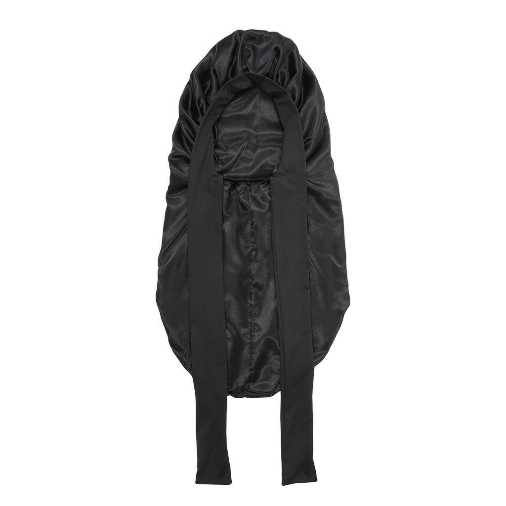 Long Sleeping Silky Satin Adjustable Hair Bonnet with Ties Solid Color Stretchy Sleep Cap for Women Long Hair and Braids
