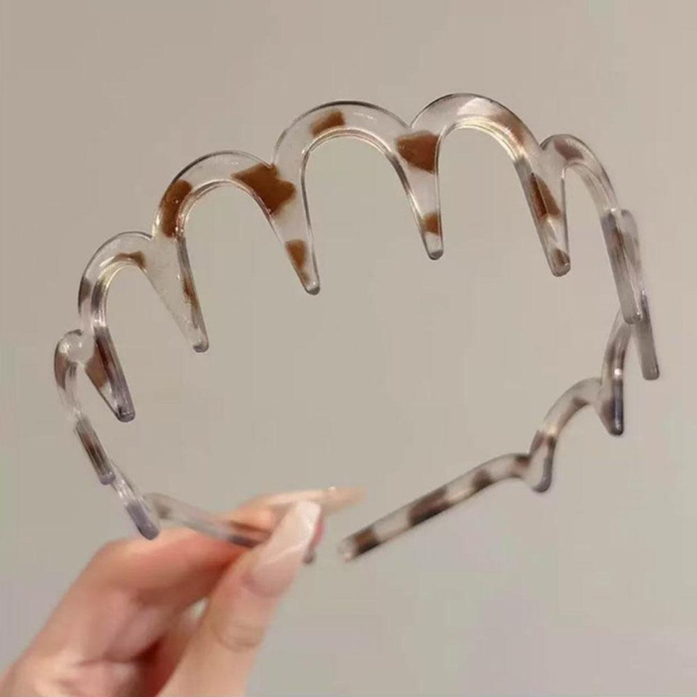 Fashion Glasses Frame Shape Acrylic Hairbands Women Lady Toothed Headband Anti-slip Hair Hoop Fashion Hair Accessory Decor Props