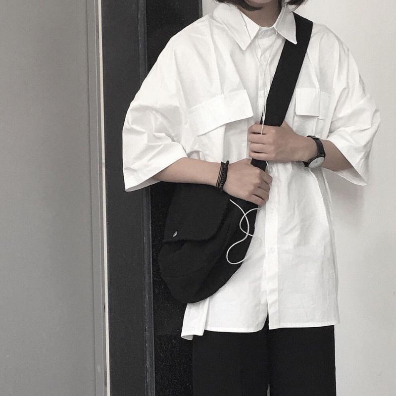 White Shirts Women with Tie Summer 2025 Turn Down Collar Basic Womens Loose Blouse Solid Daily Simple Students Lady Tops