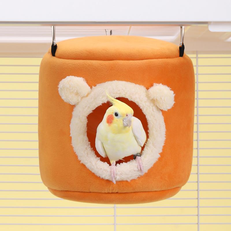 Warm Parrot Nest With 3 Hooks Winter Large Bird Cages Accessory Comfort Warmer For Cage Easily Washable Pet Hanging Cage