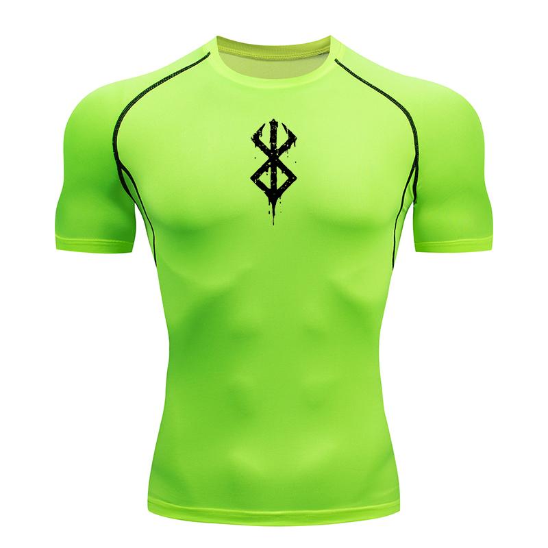 Men's Compression Shirts Summer Short Sleeve Gym Workout T-shirt Athletic Fashion Stretchy Moisture-Wicking Quick Dry Baselayer Undershirts Tops