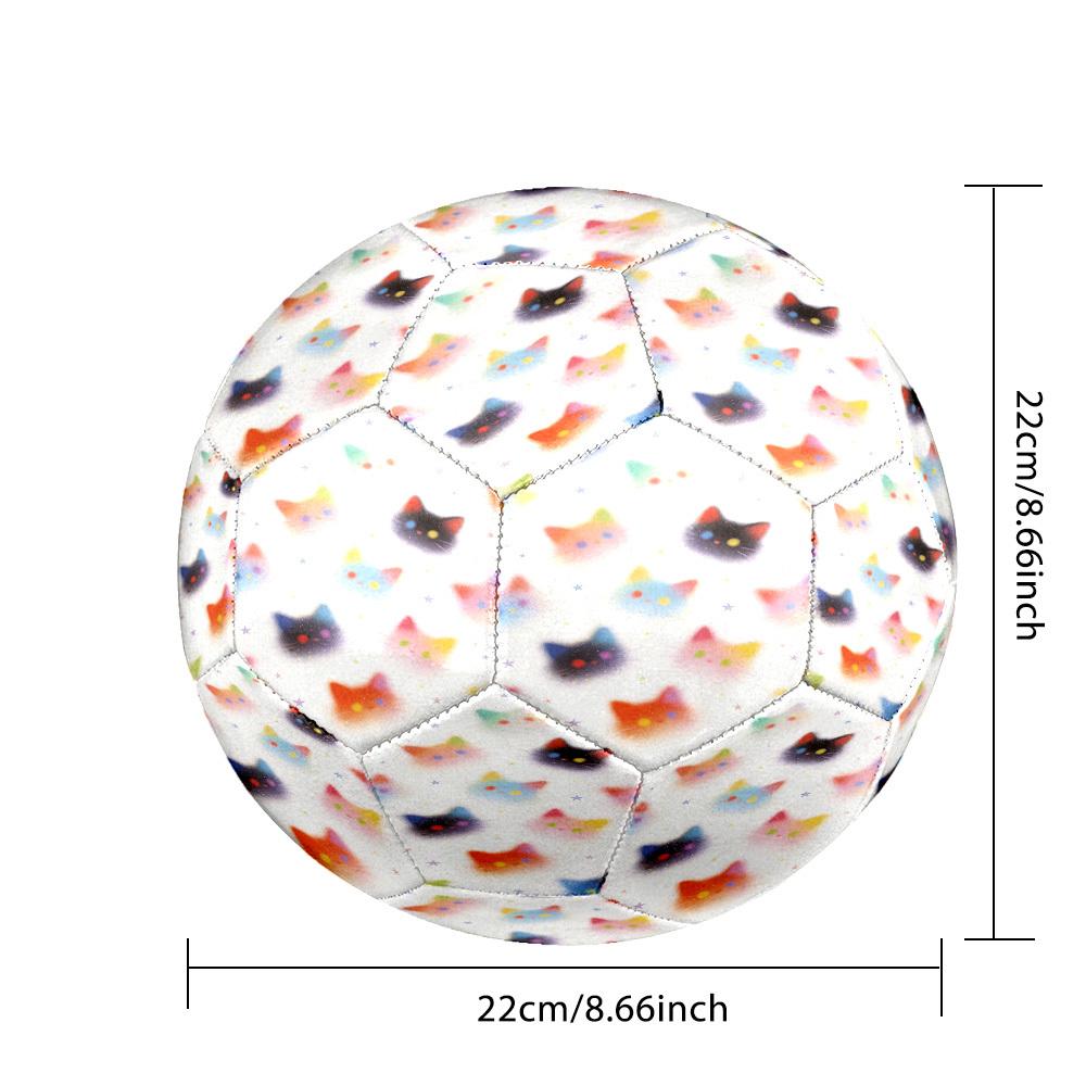 1pc Colorful Cats Theme Soccer Ball Football, Size 5, Lightweight PVC, Outdoor Training Soccer Ball,Gift C65110