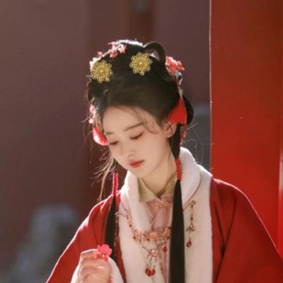 Floral Chinese Style Hairpin Gold Women Hair Stick Hair Accessories Hanfu Hair Comb  Ladies