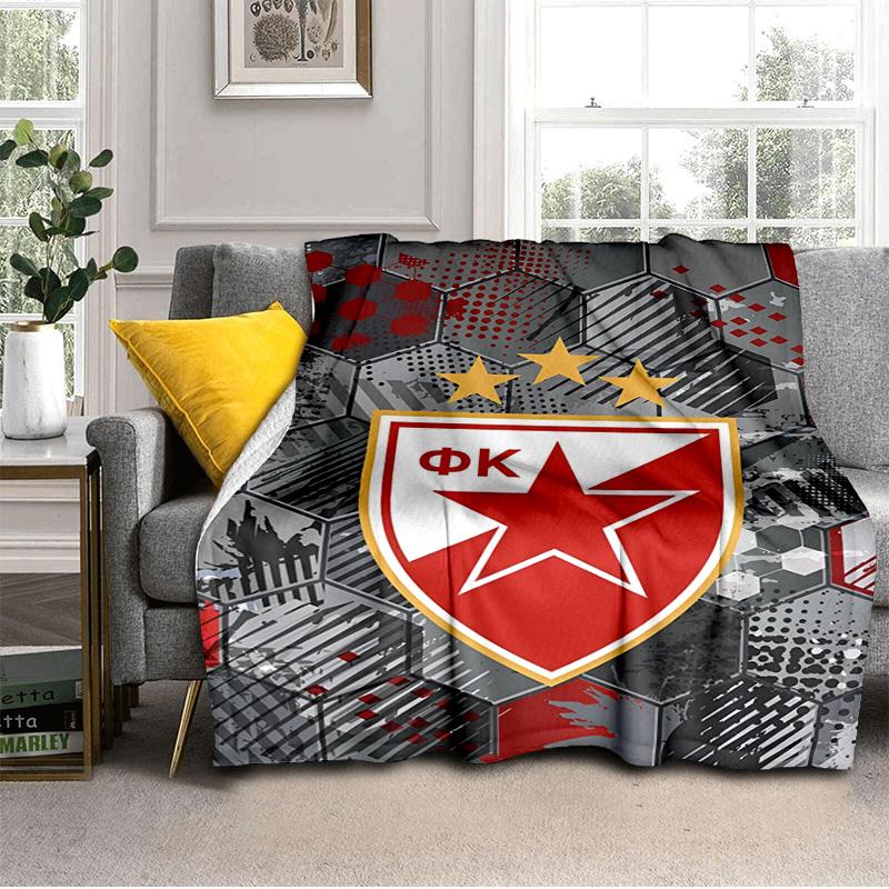 Roter Stern Decke Geeignet für Sofas, Betten, Büros und Camping - Perfektes Geschenk für Halloween Weihnachten
