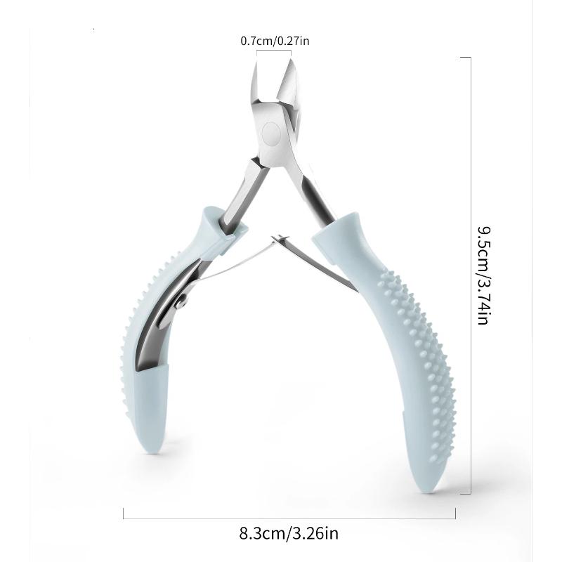 Nožnice na kožičku nechtov Odstraňovač manikúry Klieštiky na odstraňovanie zrohovatenej kože Nerezové nožničky na kožičku Zastrihávač nechtov na prstoch Silikónová rukoväť