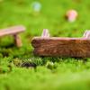 Mini Dollhouse Miniature Wooden Bench Wooden Stool Fairy Garden Miniatures Decor  Kids Gift