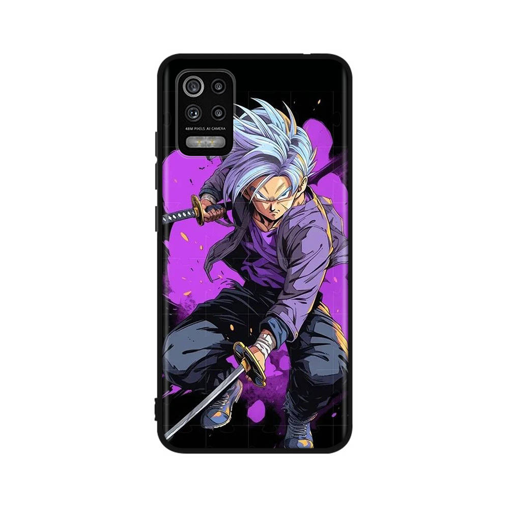 DT44 Dragon Ball Trunks Case for Xiaomi Poco X6 X4 M5 M6 F5 F6 C65 C55 C50 C51 C40 Redmi Note 7 8 14C A3X 13C 12C 11 10A 9C Pro Black Sofe Cover