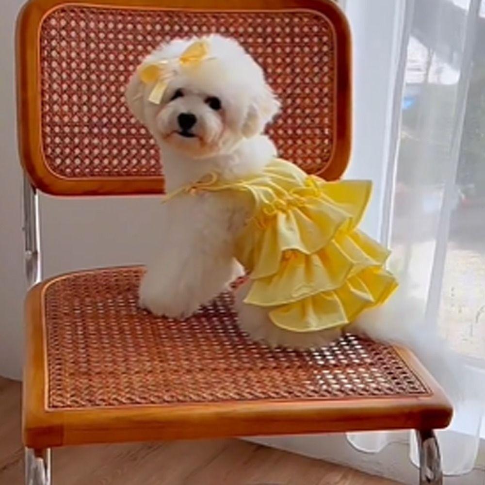 Soft Pet Love Strap Cake Skirt Breathable Cat  Princess Dresses Dog Vest  Spring/Summer