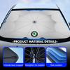 For Skoda Foldable Car UV Sunshade Front Windshield Car Sunshade Parasol Fabia Kamiq Superb Scala Enyaq-iV MK3 VisionS Yeti ahc511
