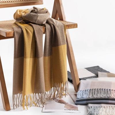 Korean Imitation Cashmere Scarf for Women Elegant and Elegant Scarf Fresh and Sweet Shawl  Warm and Cold Proof Scarf