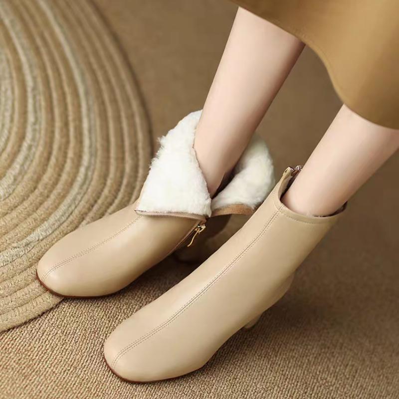 Módní krátké boty pro ženy, podzim 2024, nové vysoké podpatky, silný podpatek, čtvercová hlava, boční zip, dámské kotníkové boty, černé, Botas Mujer