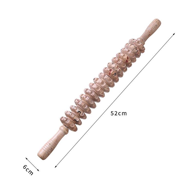 Wooden Full-Body Meridian Massage Roller for Yoga and Fitness
