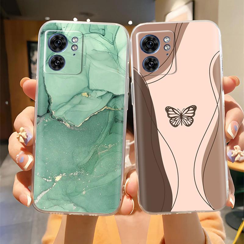 For Moto Edge 40 XT2303-2 Phone Case Panda Butterfly Soft Clear Slim Silicone Phone Cover for Motorola Moto Edge40 Edge 40 pro