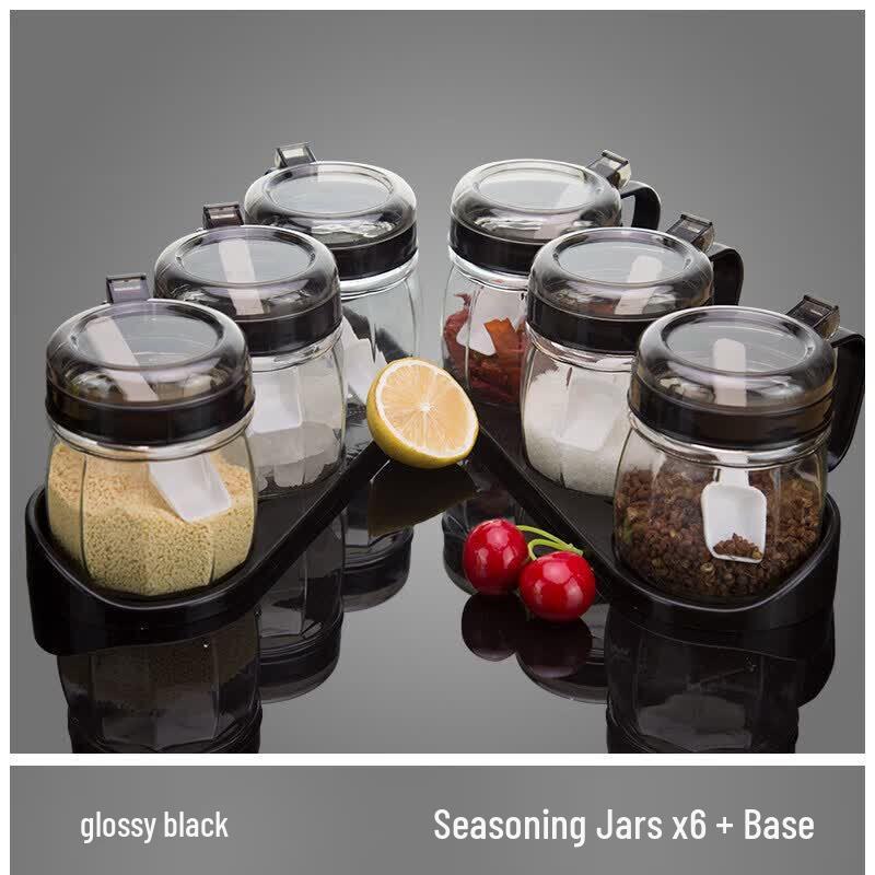 Short Cloud Glass Seasoning Jar Set