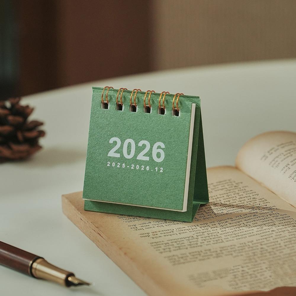 Month Date Display 2026 Mini Desk Calendar Coil Binding Monthly Planner  Daily Planning