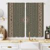 Piece Set High Definition Digital Printed Curtainoriental Style Green Patterned Border Curtainhome Decoration Curtain Polyester