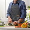 Delantal de Cocina Rayado Halter Unisex para Hogar y Personal de Comedor