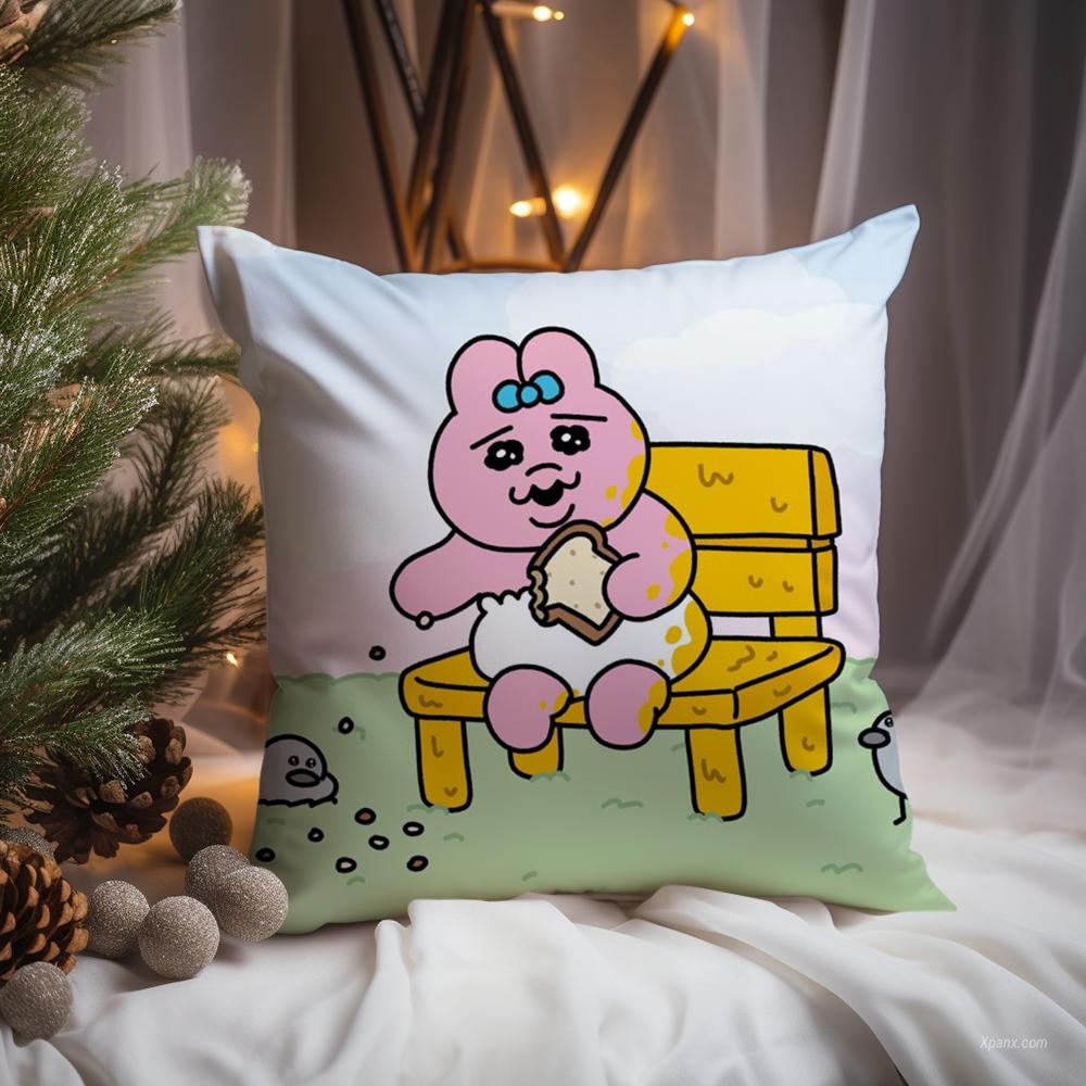 Kawaii O-Opanchu Usagi Kissenbezug Premium Komfort Wendbare Kissenhülle -Zwei in Einem Design für Jeden Raum & Autoinnenraum