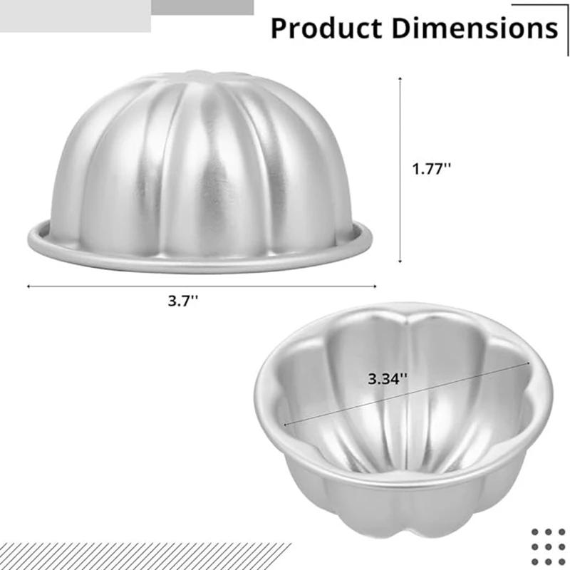6/12Pcs Reusable Aluminum Alloy Dessert Mould, Non-stick Egg Tart Molds Cupcake Muffin Cup Mould - Kitchen & Baking Tools