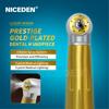 Dental High Speed Handpiece Dental Turbine 2/4 Hole Dental Handpiece with Push Button Spray Gold Color Titanium Alloy