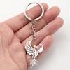 Phoenix pendant keychain stainless steel classic mythical bird guardian totem falling keychain men's and women's jewelry gifts