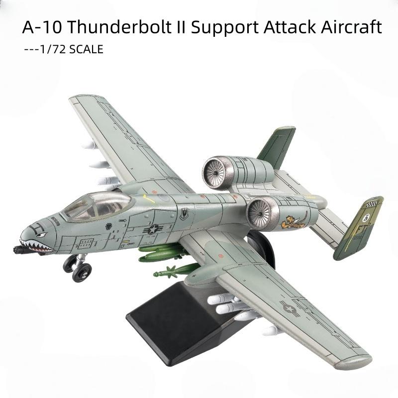 1:72 Creative Military Series Building Blocks US New A-10 Thunderbolt II Support Attack Aircraft Model Toys For Boys Xmas Gifts
