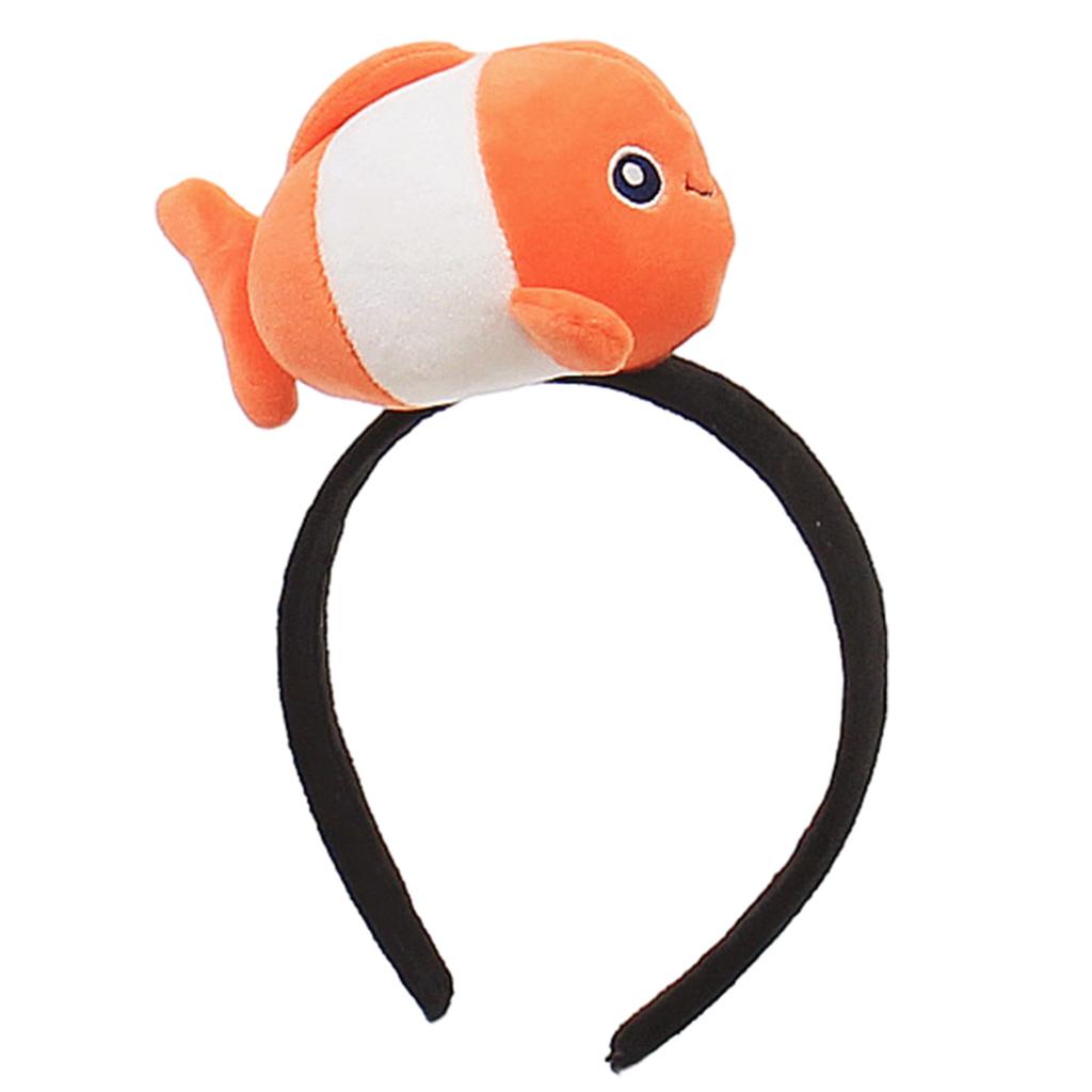 Funny Crab Lobster Fish Headband Ocean Themed Hair Hoop Stuffed Plush Animal Hairband Hair Accessories Party Decoration
