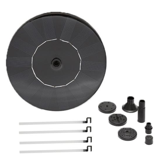 Solar Powered Garden Decor Floating Fountain Freestanding Bird Bath Water Pump