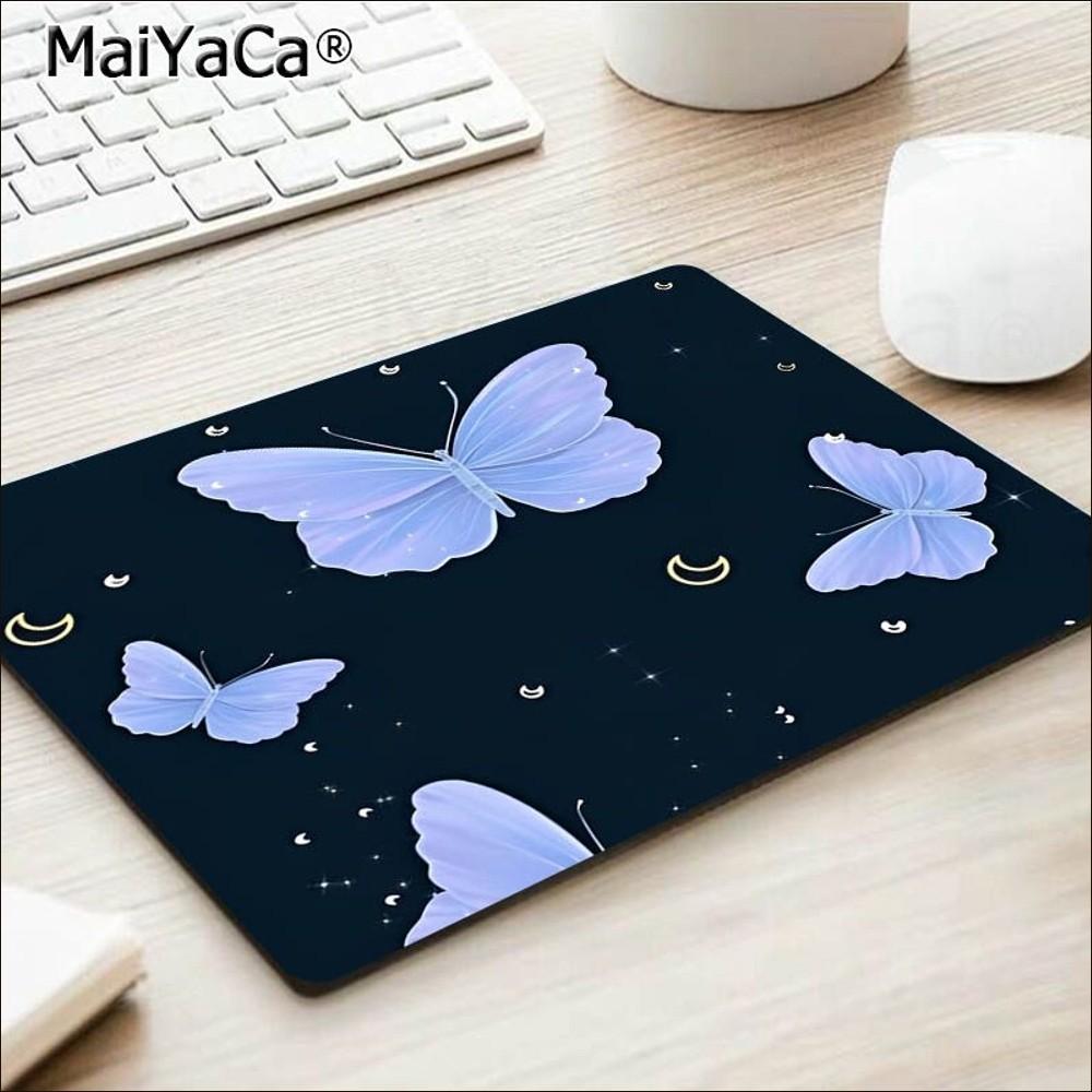 Butterfly Mousepad Rubber Small Thickened Mouse Pad Gaming Keyboard Table Mat Office Supplies Room Decor For PC Mouse Carpet