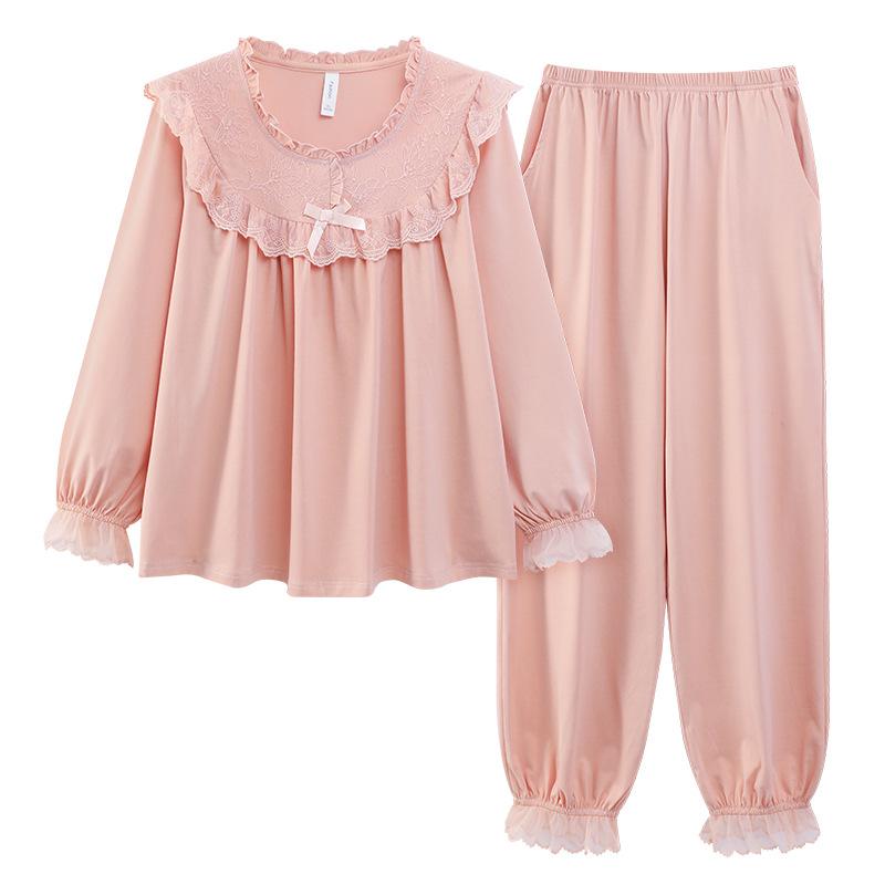 Pajamas women's spring and autumn pure cotton long-sleeved women's 1011 new autumn high-end spring and summer princess style loungewear
