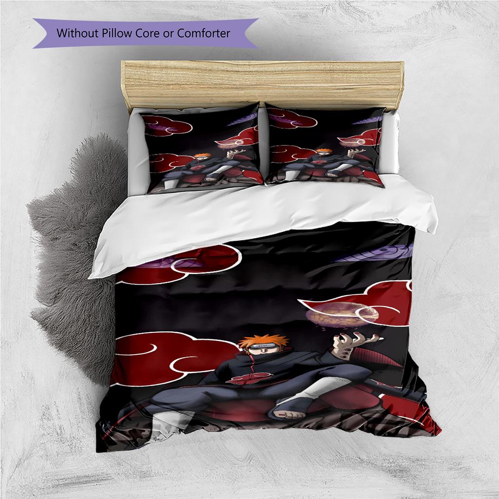 Cartoon Pattern Bedding Quilt Set Quilt Cover Pillowcase Home Decoration Birthday Gift (1 * duvet cover + 2 * pillowcase, without core)