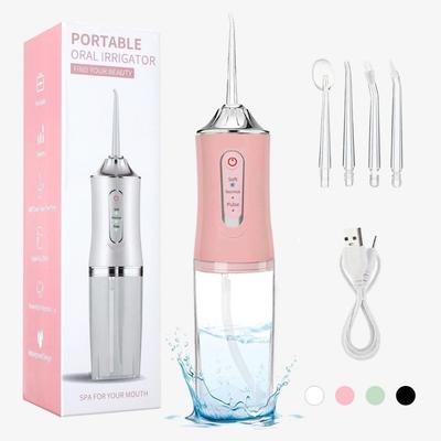 1PACK Cordless Electric Water Floss Kit with 4 Nozzles - 360 ° Rotatable Nozzle, USB Charging for Daily Dental Care and Gum Cleaning
