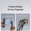 Rotatable Camera Phone Holder Cold Shoe Mount 1/4 Threaded Base For Smartphones Double Joint Adjustment System