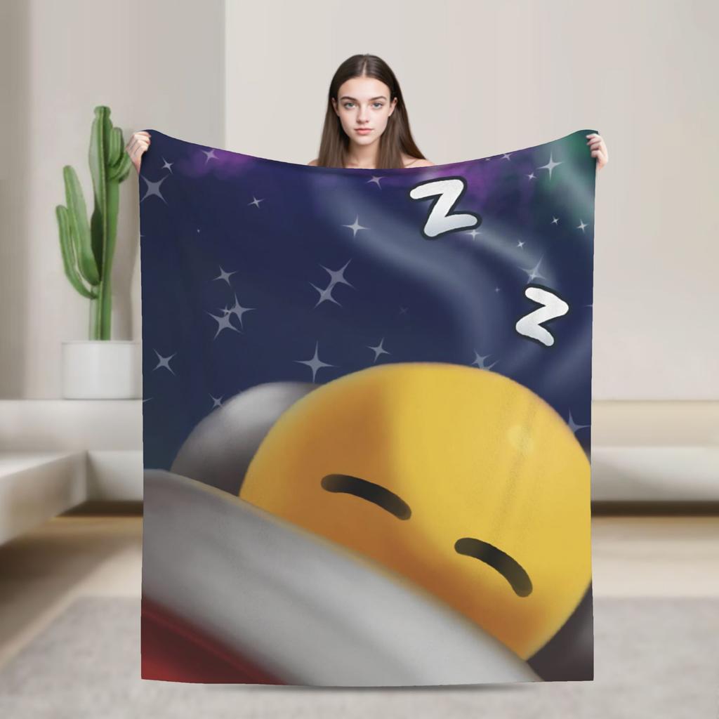 Wobbly Life Sandbox Game Blanket Quality Soft Warm  Throw Blanket Winter Camping Outdoor Fluffy Bedspread