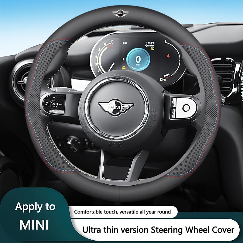 Ultra-thin Car Steering Wheel Cover Breathable Anti-slip Accessories For MINI Cooper JCW Countryman Clubman Cabrio Paceman Coupe