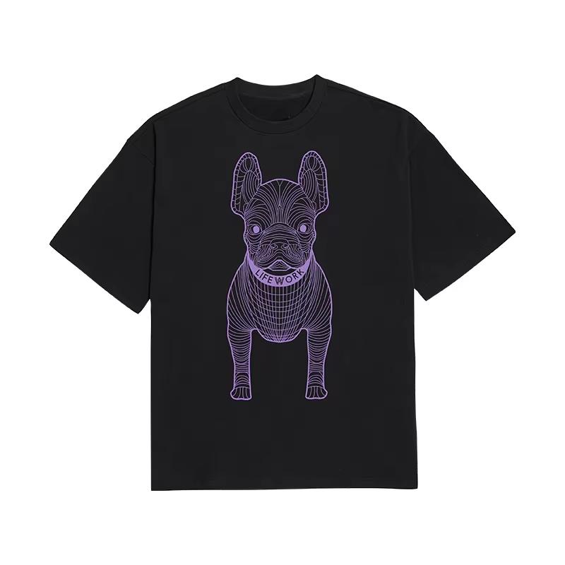 

Korean Fashion Brand Spring and Summer Season Mainstream Men and Women Can Be Matched with Printed Cotton T-shirts Tops M
