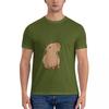 Capybara with a Leaf, Eat Your Greens! Classic T-Shirt Oversized T Shirt Men T Shirts for Men Mens Vintage T Shirts