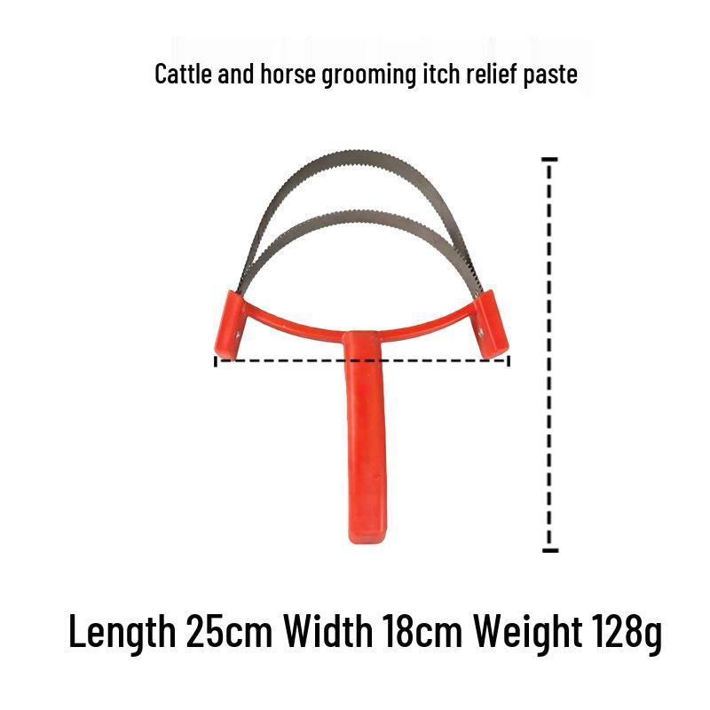 Cow Hair Brush: Stainless Steel Serrated Comb for Cows, Horses, and Sheep