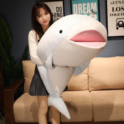 55 /70 /120cm Creative Giant Whale Plush Toys Cute Soft Lying Shark Pillow Sleeping Cushion Stuffed Animal Dolls For Children Kids