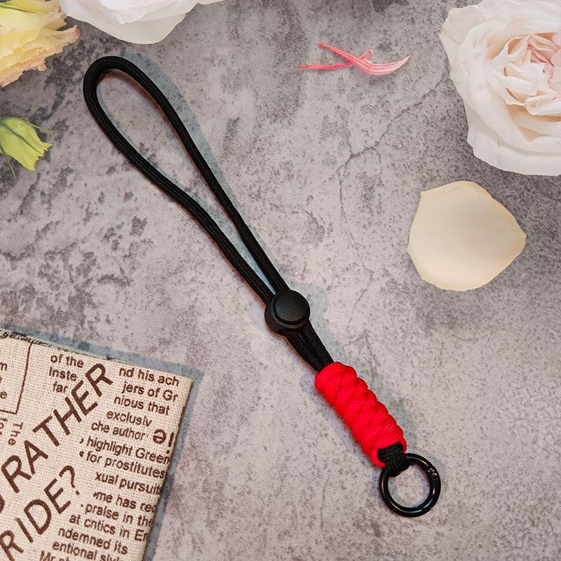 Colorblock Knotted Phone Lanyard: Creative Short Woven, Detachable, Anti-Lost Keychain Strap for Phone Cases