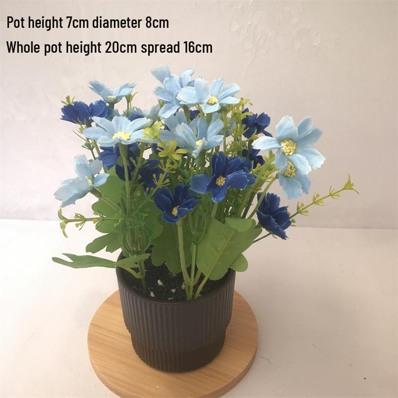 Small Silk Carnation Decorative Flower In Pot for Living Room, Coffee Table, or Dining Table Arrangement