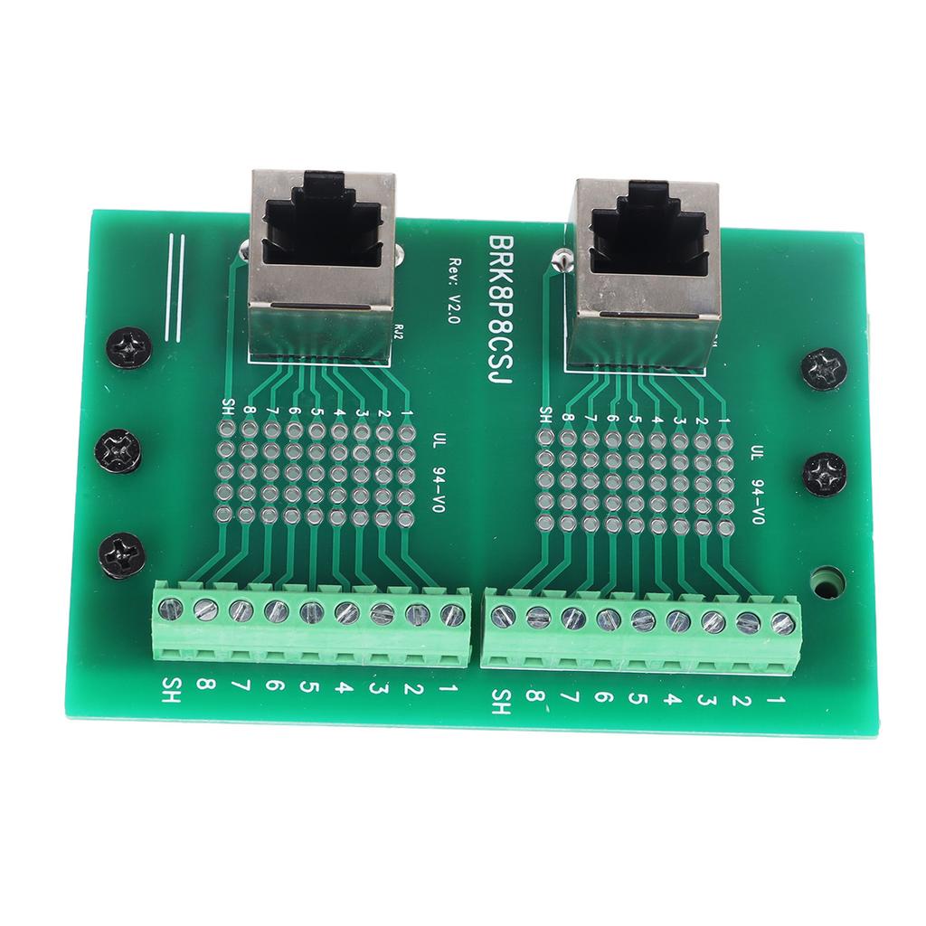 Ethernet Connector Breakout Board Fast Transmission DIN Rail Mount RJ45 M2 Terminal Block